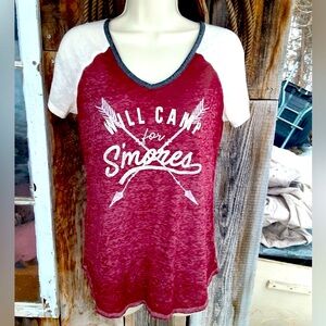 Cute camping shirt by Maurice’s. Size S